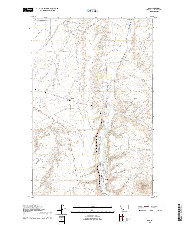 USGS Topographic Map – Belt