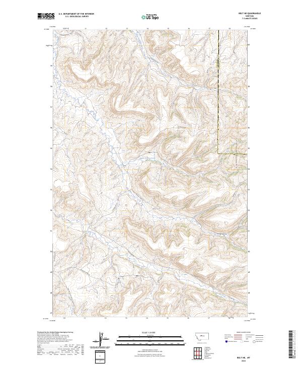 USGS Topographic Map – Belt NE