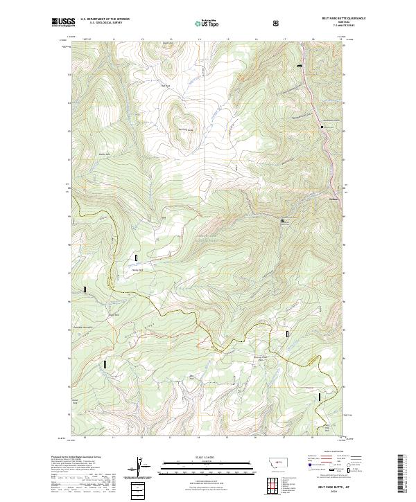 USGS Topographic Map – Belt Park Butte