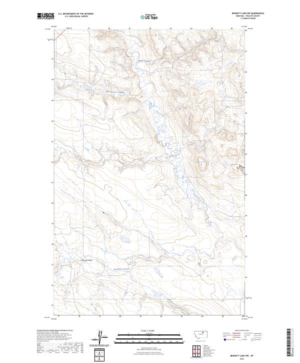 USGS Topographic Map – Bennett Lake NW