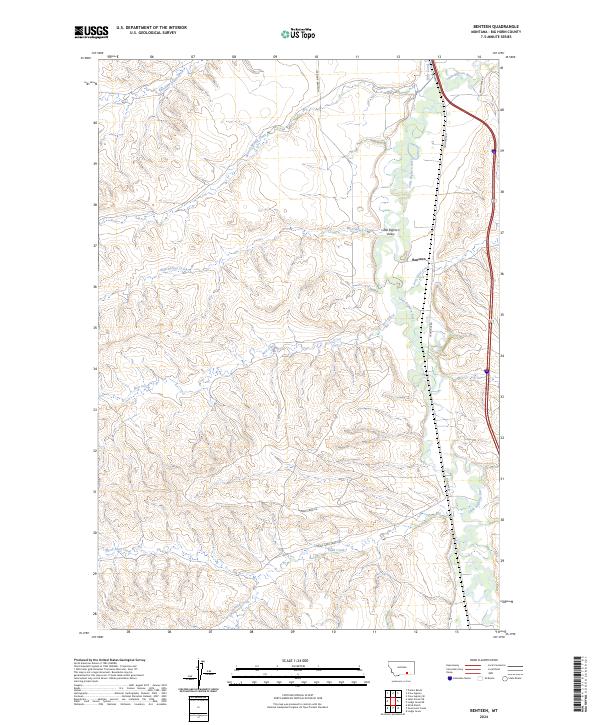 USGS Topographic Map – Benteen