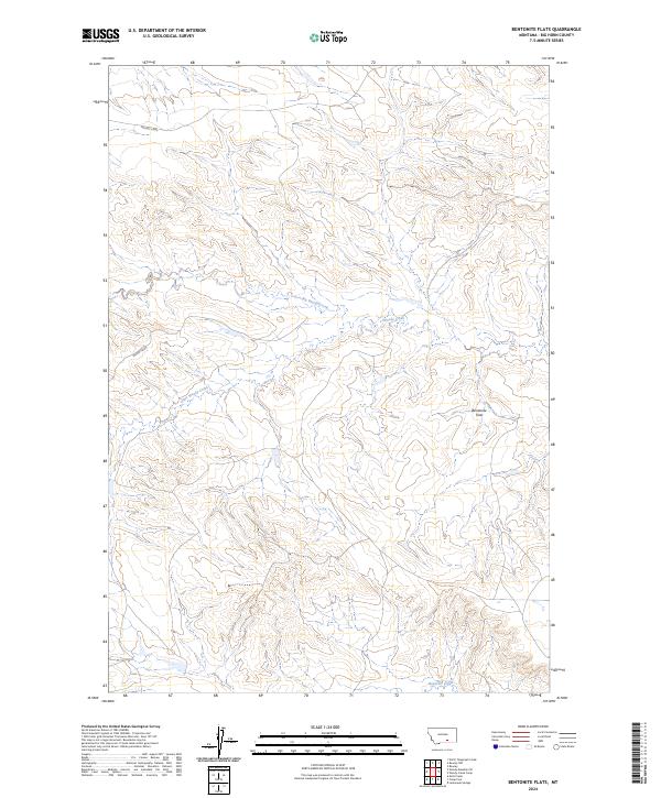 USGS Topographic Map – Bentonite Flats