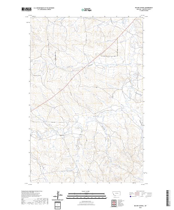 USGS Topographic Map – Big Dry School