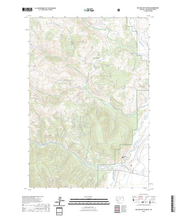USGS Topographic Map – Big Hole Battlefield