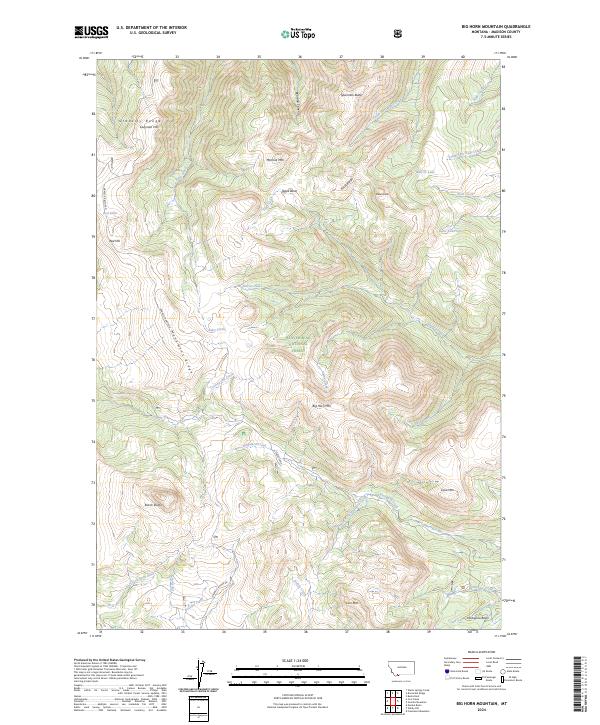 USGS Topographic Map – Big Horn Mountain