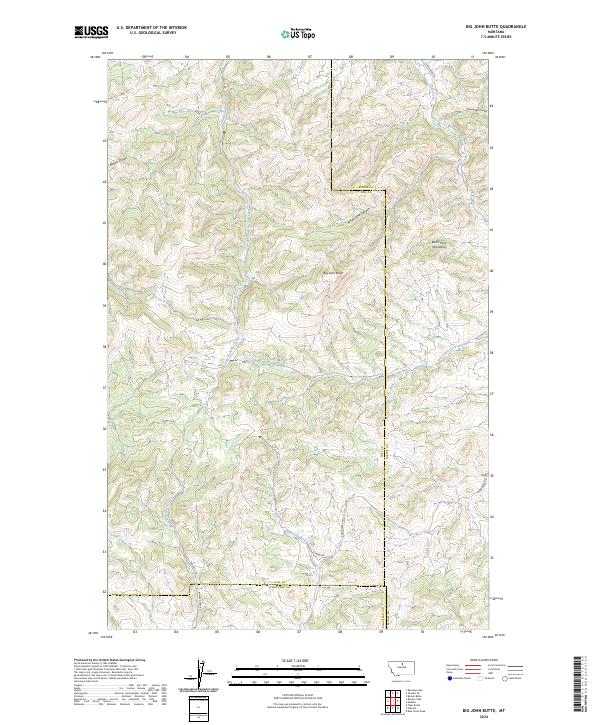 USGS Topographic Map – Big John Butte