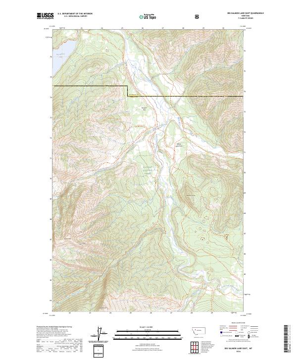 USGS Topographic Map – Big Salmon Lake East