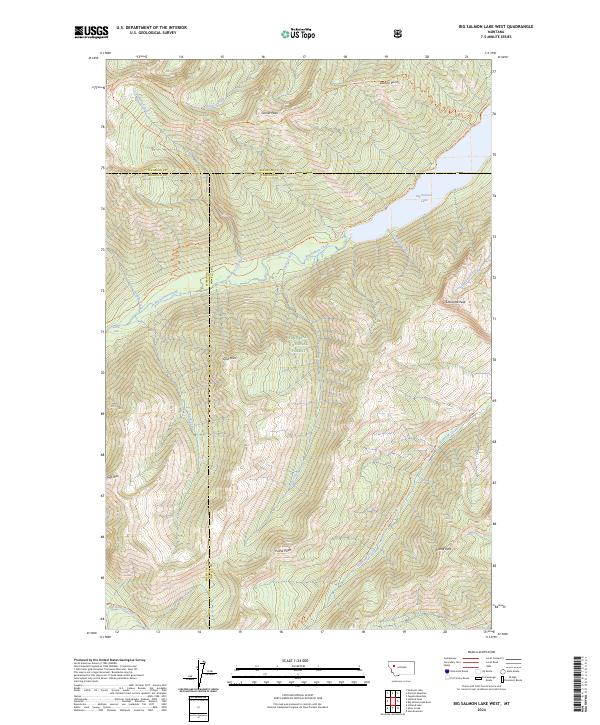 USGS Topographic Map – Big Salmon Lake West