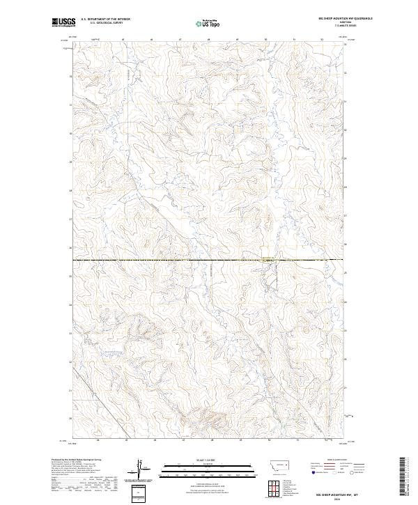 2024 Map of Big Sheep Mountain NW, 2024 Print