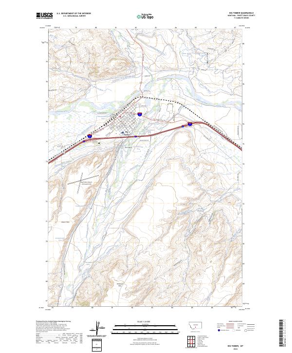 USGS Topographic Map – Big Timber