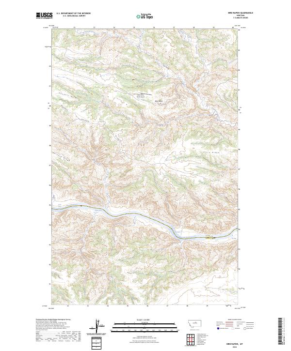 USGS Topographic Map – Bird Rapids
