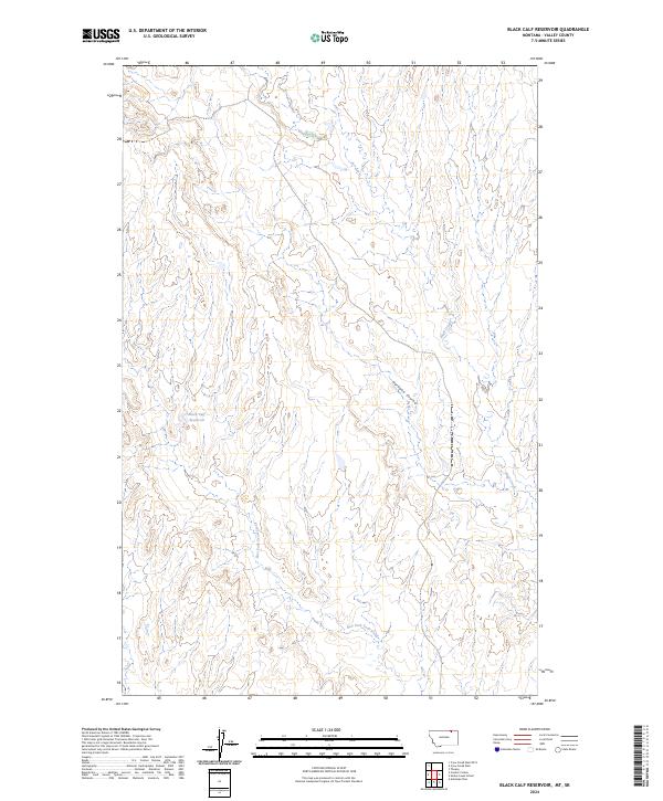 USGS Topographic Map – Black Calf Reservoir