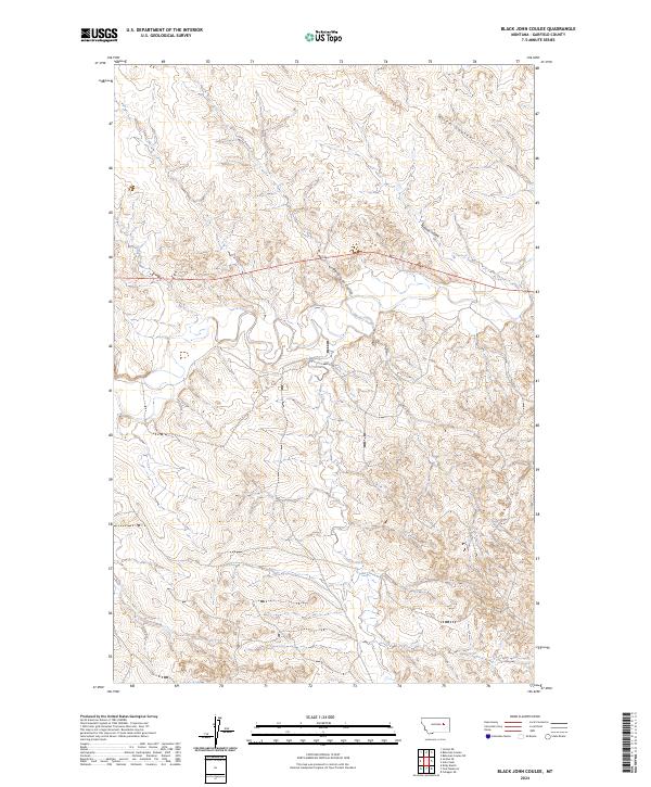 USGS Topographic Map – Black John Coulee