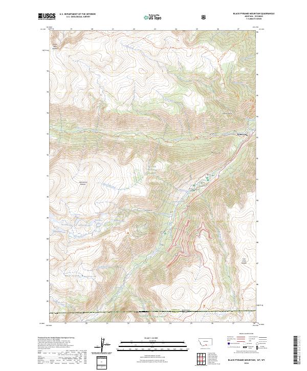 USGS Topographic Map – Black Pyramid Mountain