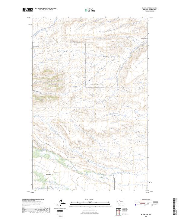 USGS Topographic Map – Blackleaf