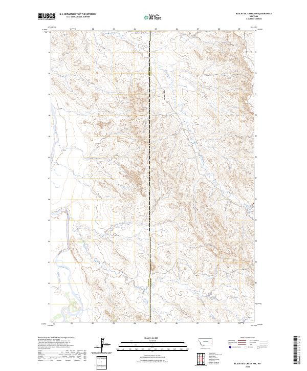 USGS Topographic Map – Blacktail Creek NW