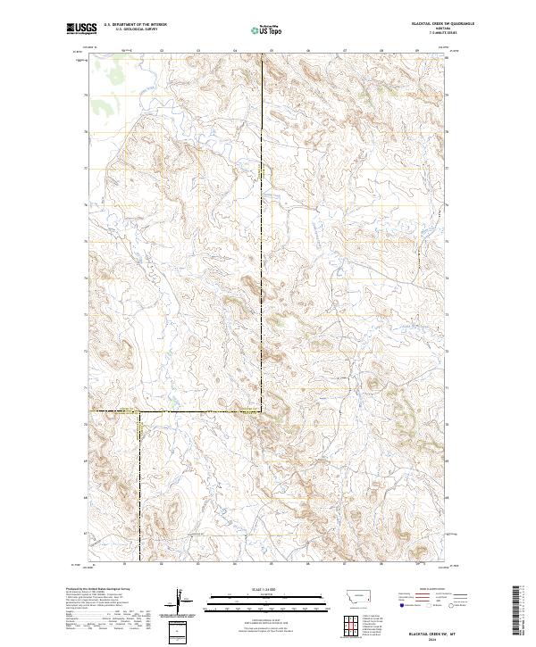 USGS Topographic Map – Blacktail Creek SW