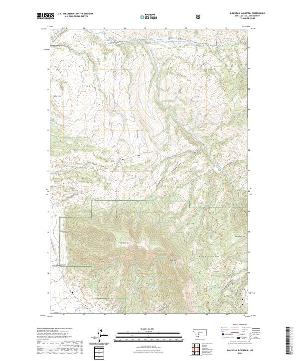 USGS Topographic Map – Blacktail Mountain