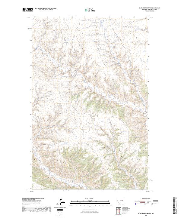 USGS Topographic Map – Blizzard Reservoir