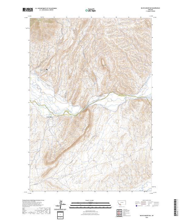 USGS Topographic Map – Block Mountain