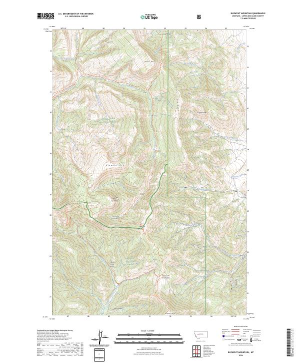 USGS Topographic Map – Blowout Mountain