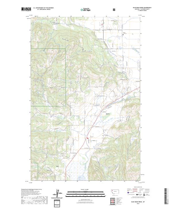USGS Topographic Map – Blue Grass Ridge