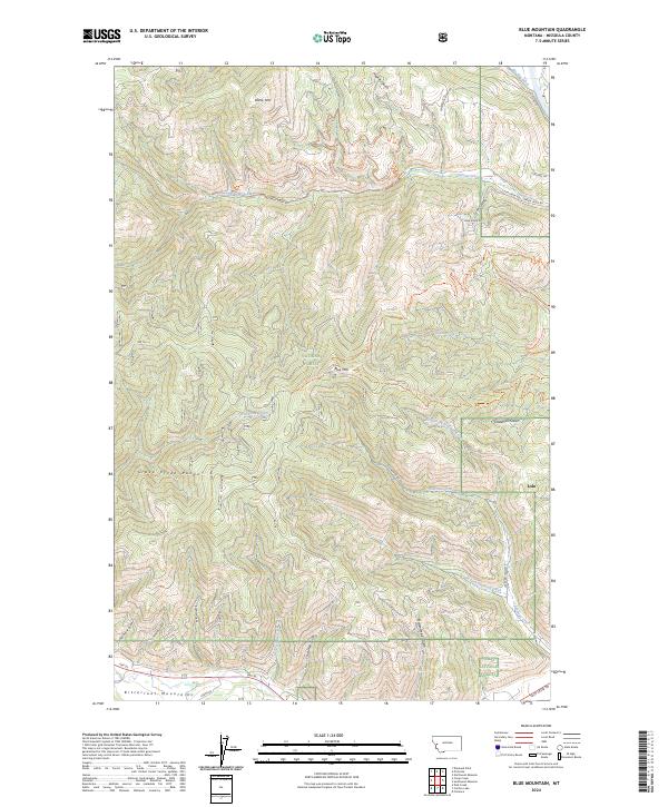 USGS Topographic Map – Blue Mountain