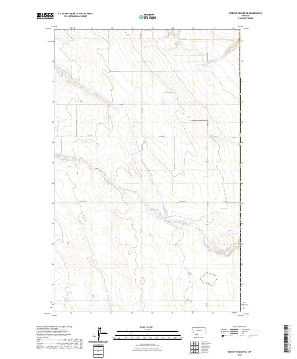 USGS Topographic Map – Bobcat Coulee SE