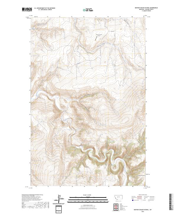 USGS Topographic Map – Boston Coulee School