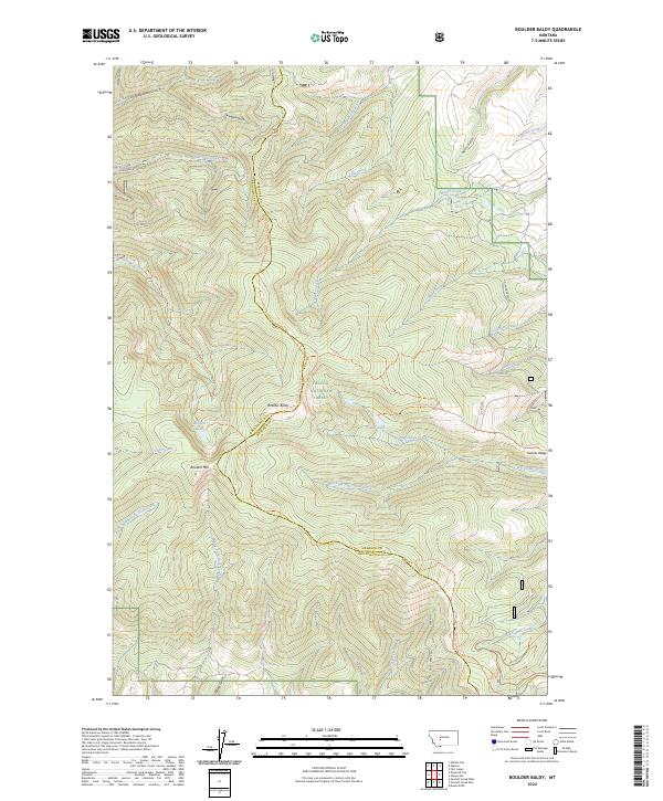USGS Topographic Map – Boulder Baldy