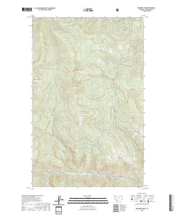 USGS Topographic Map – Boulder Lakes