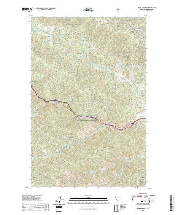USGS Topographic Map – Boyd Mountain