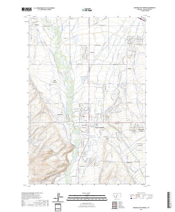 USGS Topographic Map – Bozeman Hot Springs