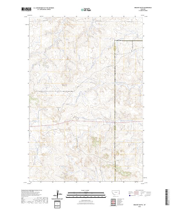 USGS Topographic Map – Bracket Butte