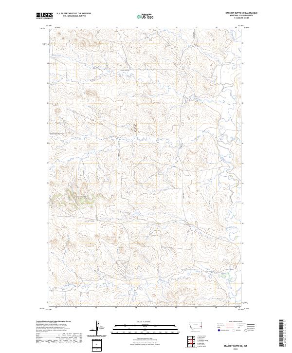 USGS Topographic Map – Bracket Butte SE