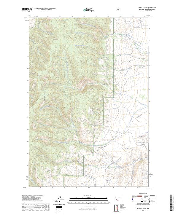 USGS Topographic Map – Brays Canyon