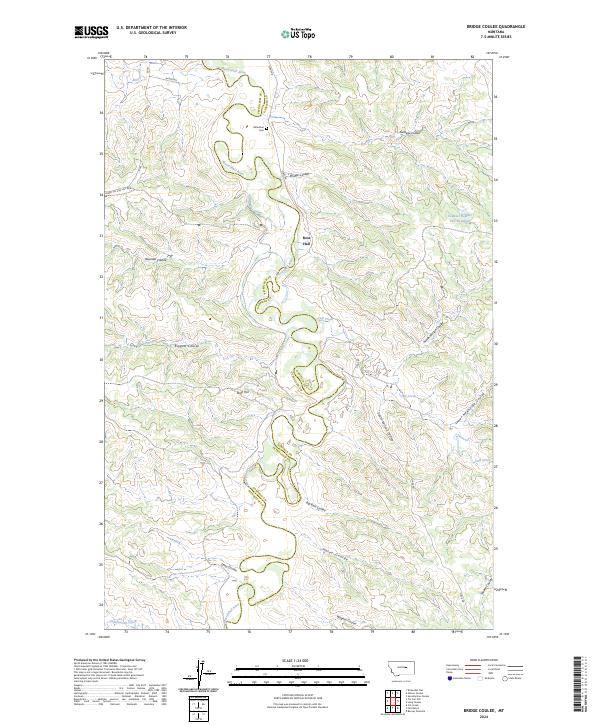 USGS Topographic Map – Bridge Coulee