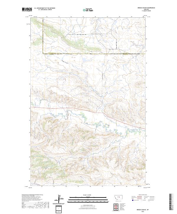 USGS Topographic Map – Briggs Coulee