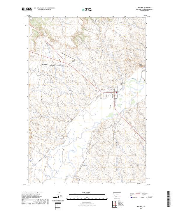 USGS Topographic Map – Broadus