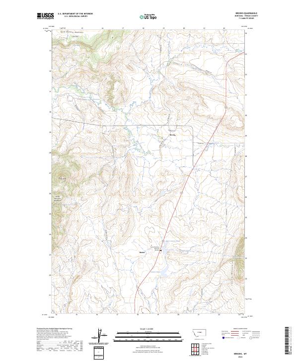 USGS Topographic Map – Brooks