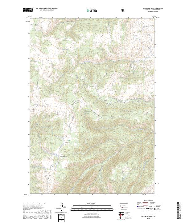 USGS Topographic Map – Broomtail Ridge