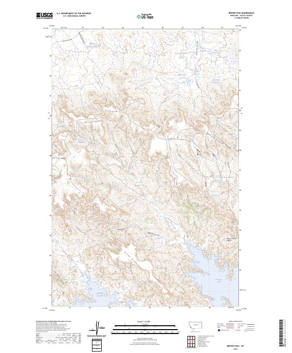 USGS Topographic Map – Brown Pass