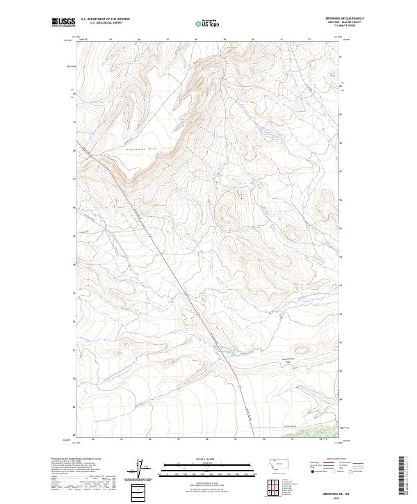 USGS Topographic Map – Browning NE