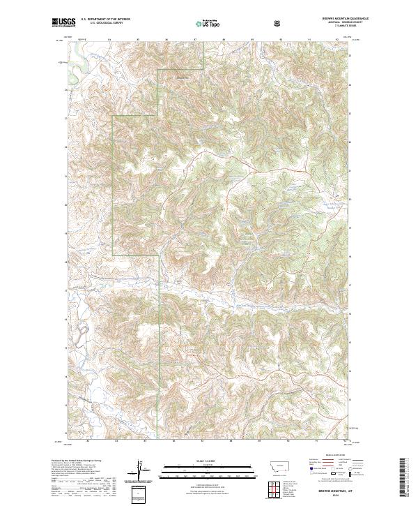 USGS Topographic Map – Browns Mountain