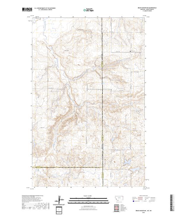 USGS Topographic Map – Brush Mountain