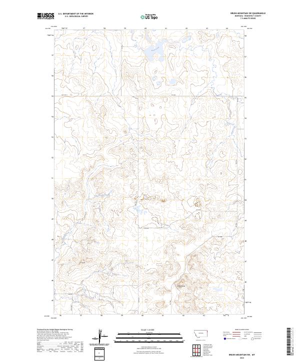 USGS Topographic Map – Brush Mountain SW