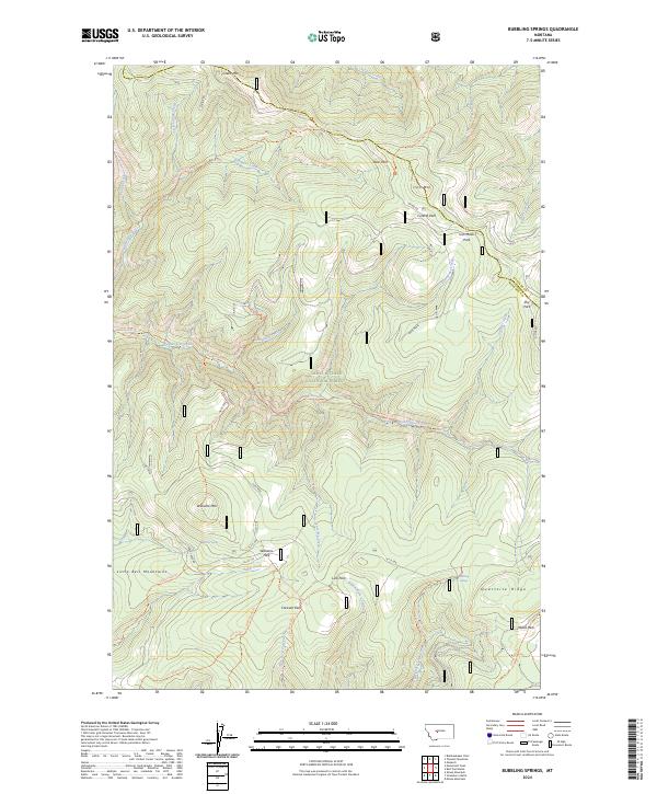 USGS Topographic Map – Bubbling Springs