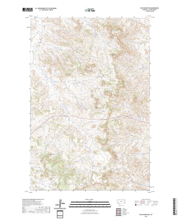USGS Topographic Map – Buck Mountain