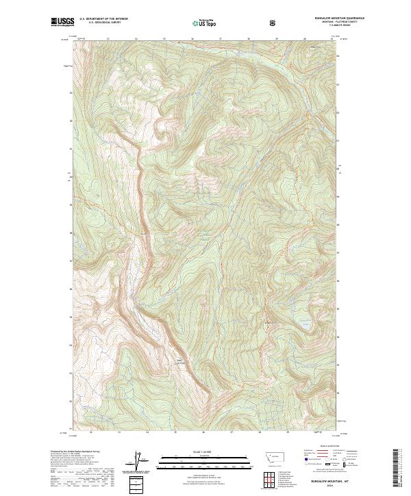 USGS Topographic Map – Bungalow Mountain