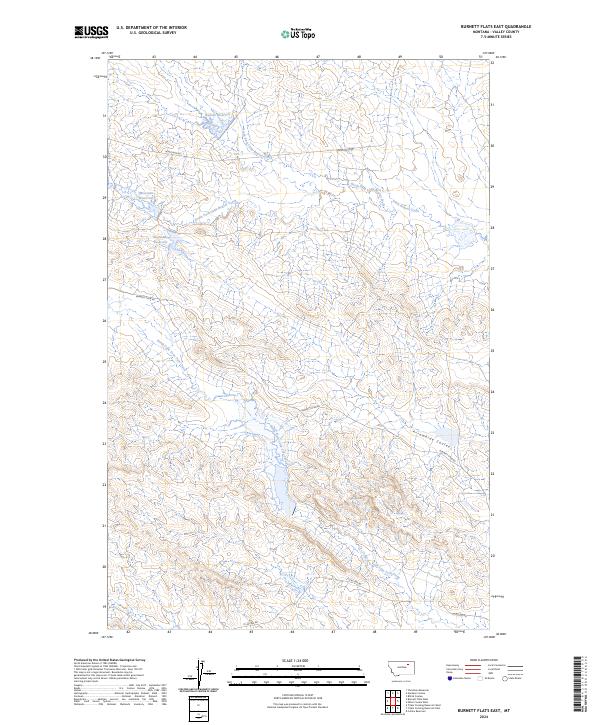 USGS Topographic Map – Burnett Flats East